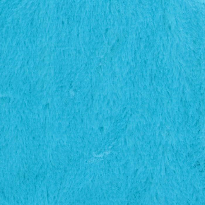Мех коротковорсовой на трикотажной основе цвет голубой, ширина 155 см